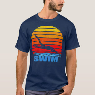 Retro Vintage Swimming Gift For Swimmers 2 T-Shirt