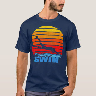 Retro Vintage Swimming Gift For Swimmers   2  T-Shirt