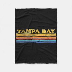 Retro Vintage Tampa Bay Distressed Florida Throwba Fleece Blanket