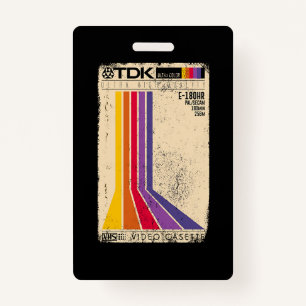 Retro Vintage Tape ID Badge