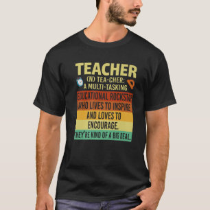 Retro Vintage Teacher Definition Teaching Lover Te T-Shirt