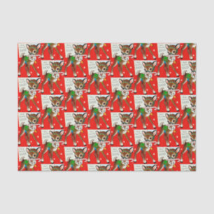 Retro Vintage Teacher reindeer Christmas tissue Paper