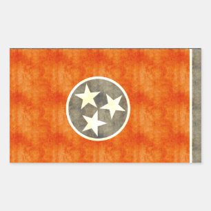 Retro Vintage Tennessee Flag Rectangular Sticker