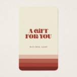 Retro vintage terracotta gift certificate<br><div class="desc">Create a simple and elegant gift certificate for your business,  with a retro vintage design. Fully customisable with your company name and contact info,  and your favourite colours for the text or the background. Suitable for any professional field,  such as hair stylist,  beauty salon or makeup artist.</div>