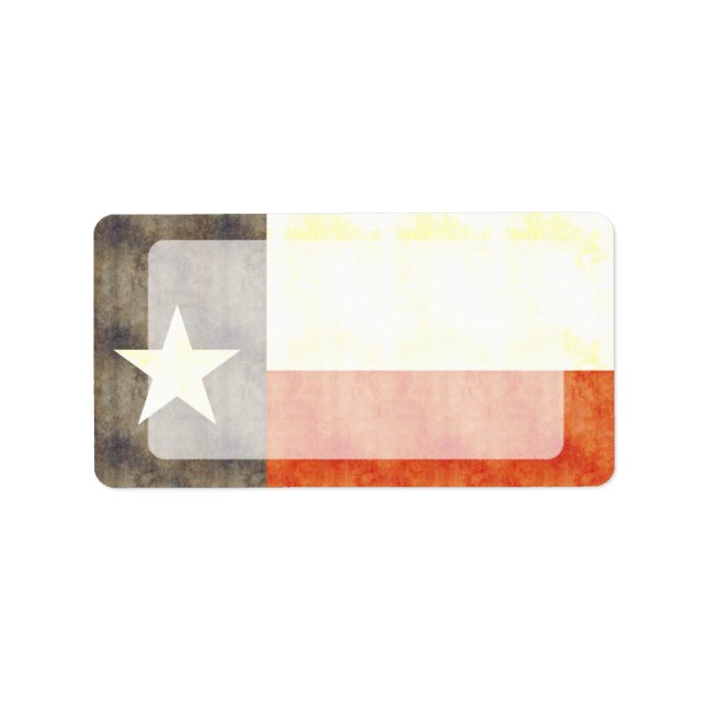 Retro Vintage Texas Flag Label (Front)