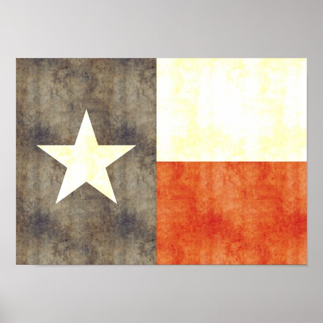 Retro Vintage Texas Flag Poster (Front)
