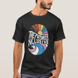 Retro Vintage The Future Is Inclusive Lgbt Gay Rig T-Shirt