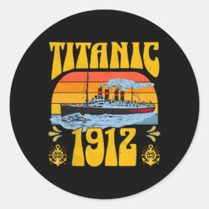 Retro Vintage Titanic 1912 Ocean Liner Cruise Ship Classic Round Sticker