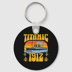 Retro Vintage Titanic 1912 Ocean Liner Cruise Ship Key Ring