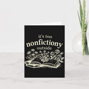 Retro vintage too nonfictiony outside funny book card