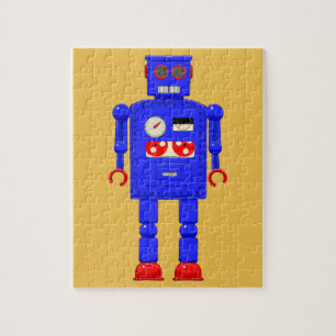 Retro vintage toy robot jigsaw puzzle
