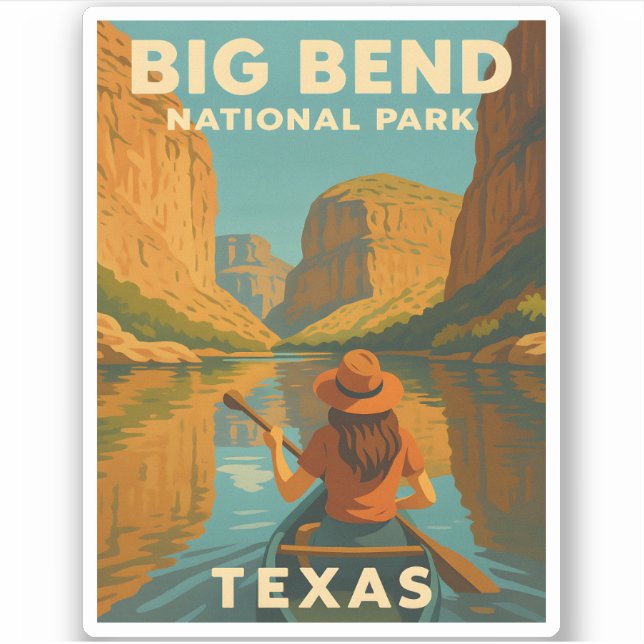 Retro Vintage Travel Big Bend National Park Texas (Front)