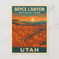 Retro Vintage Travel Bryce Canyon National Park