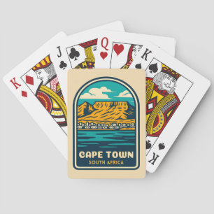 Retro Vintage Travel Cape Town South Africa Playing Cards
