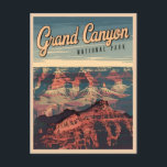 Retro Vintage Travel Grand Canyon Scenic Landscape Postcard<br><div class="desc">Experience the grandeur of the Grand Canyon with this retro travel-themed design. Inspired by the golden age of travel,  this design captures the essence of the Grand Canyon's timeless allure in a retro aesthetic reminiscent of classic travel posters from yesteryear.</div>