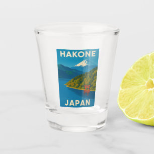 Retro Vintage Travel Hakone Japan Scenic Landscape Shot Glass