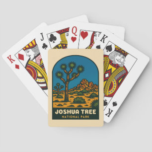 Retro Vintage Travel Joshua Tree National Park Playing Cards