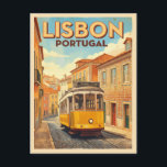 Retro Vintage Travel Lisbon Portugal Yellow Tram Postcard<br><div class="desc">Soak in the sunlit charm of Lisbon with this retro travel-inspired postcard celebrating Portugal’s iconic capital. Infused with nostalgic vibes and bold vintage style,  this piece captures the city’s timeless beauty and relaxed rhythm. Perfect for travelers,  fans of retro aesthetics or anyone who dreams of old-world European charm.</div>