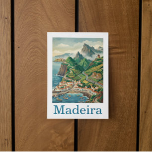 Retro Vintage Travel Madeira Portugal Island Postcard