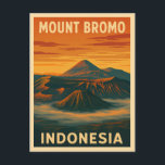 Retro Vintage Travel Mount Bromo Indonesia Volcano Postcard<br><div class="desc">Experience the otherworldly beauty of East Java with this retro travel-inspired postcard featuring Mount Bromo,  Indonesia. With classic retro tones and bold,  nostalgic style,  this piece captures the mystique of one of Indonesia’s most iconic landscapes in a vintage aesthetic reminiscent of vintage travel posters from yesteryear.</div>