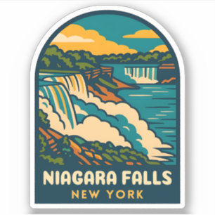 Retro Vintage Travel Niagara Falls New York