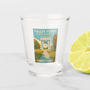Retro Vintage Travel Pennsylvania Valley Forge Shot Glass