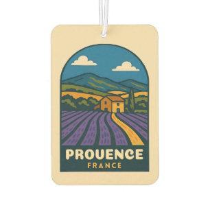 Retro Vintage Travel Provence France Landscape Car Air Freshener