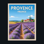 Retro Vintage Travel Provence France Landscape Postcard<br><div class="desc">Experience the beauty of Provence with this vintage travel-inspired postcard. Capturing its iconic fields of lavender and sun-kissed charm in classic retro style,  this piece is a timeless tribute to the heart of southern France.</div>