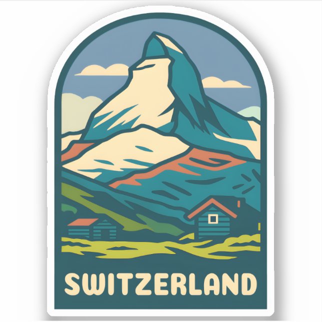 Retro Vintage Travel Switzerland Matterhorn (Front)