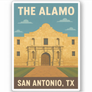 Retro Vintage Travel The Alamo San Antonio Texas