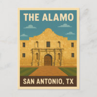 Retro Vintage Travel The Alamo San Antonio Texas