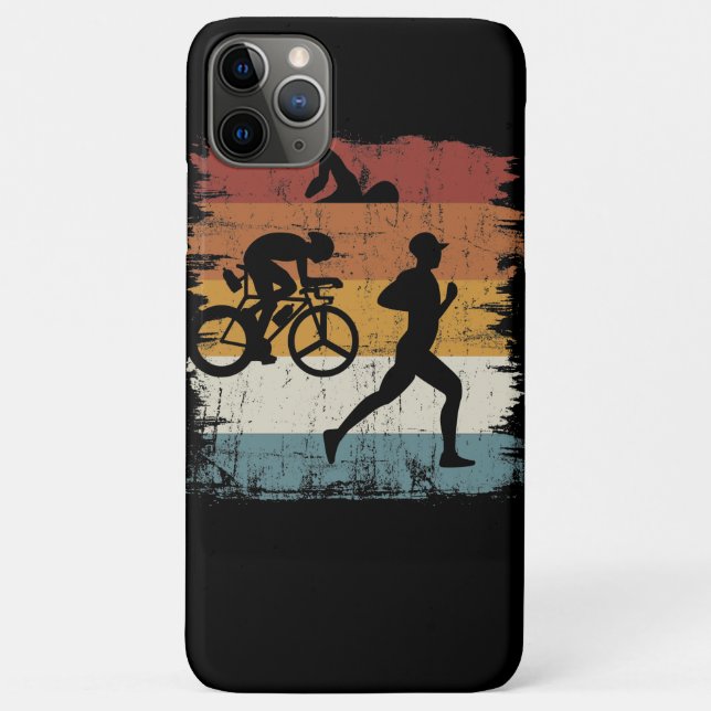 Retro vintage Triathlon Case-Mate iPhone Case (Back)