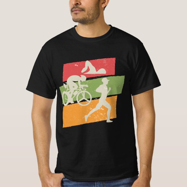 Retro vintage Triathlon T-Shirt (Front)