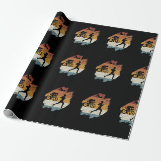 Retro vintage Triathlon Wrapping Paper