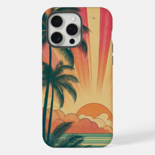 Retro/vintage tropical/Hawaiian sunset  iPhone 15 Pro Max Case