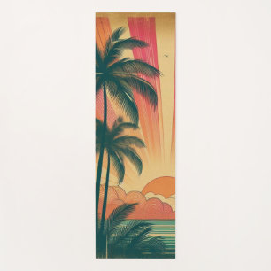 Retro/vintage tropical/Hawaiian sunset Yoga Mat