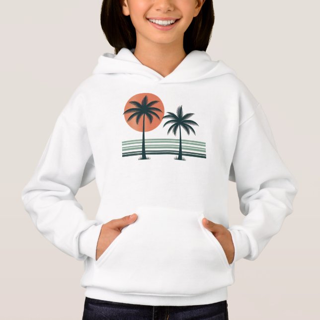Retro/vintage tropical palms tree (Front)