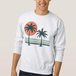 Retro/vintage tropical palms tree sweatshirt