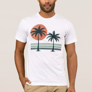 Retro/vintage tropical palms tree T-Shirt