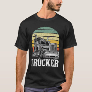 Retro Vintage Trucker Big Rig Semi Trailer Truck D T-Shirt