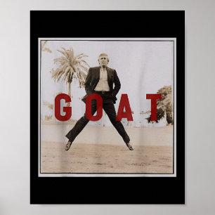 Retro Vintage Trump Goat Middle Finger Felon Poster