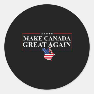Retro Vintage Trump Make Canada Great Again Funny Classic Round Sticker