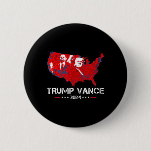Retro Vintage Trump Vance 2024 We The People Elect 6 Cm Round Badge