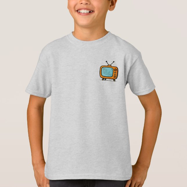 Retro Vintage TV Doodle Aesthetic Tee (Front)