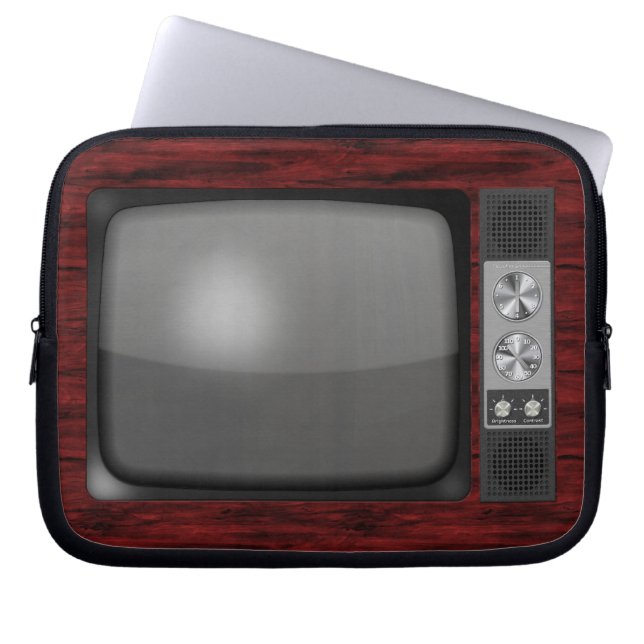 Retro Vintage TV Set Laptop Sleeve (Front)