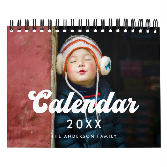 Retro vintage typography 2026 photo calendar (Cover)