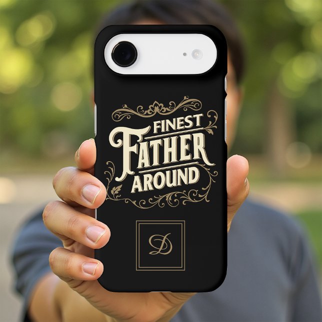 Retro Vintage Typography Father Quote Monogram (Creator Uploaded)