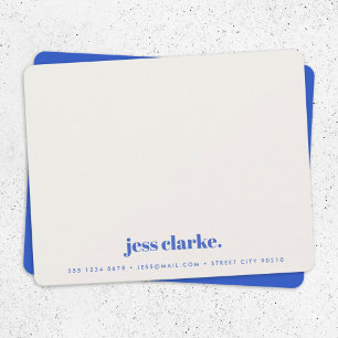 Retro Vintage Typography Royal Blue Stylish Trendy Card