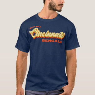 Retro Vintage Typography Who Dey Cincinnati T-Shirt