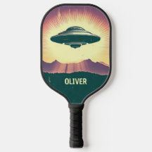 Retro Vintage UFO at Sunset Personalised